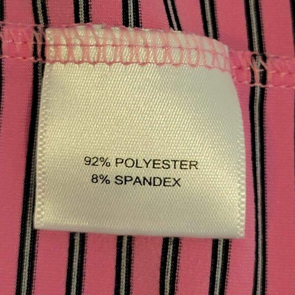 Peter Millar Shirt Summer Comfort Golf Polo Men's XL Pink Striped Short Sleeve - Picture 9 of 10